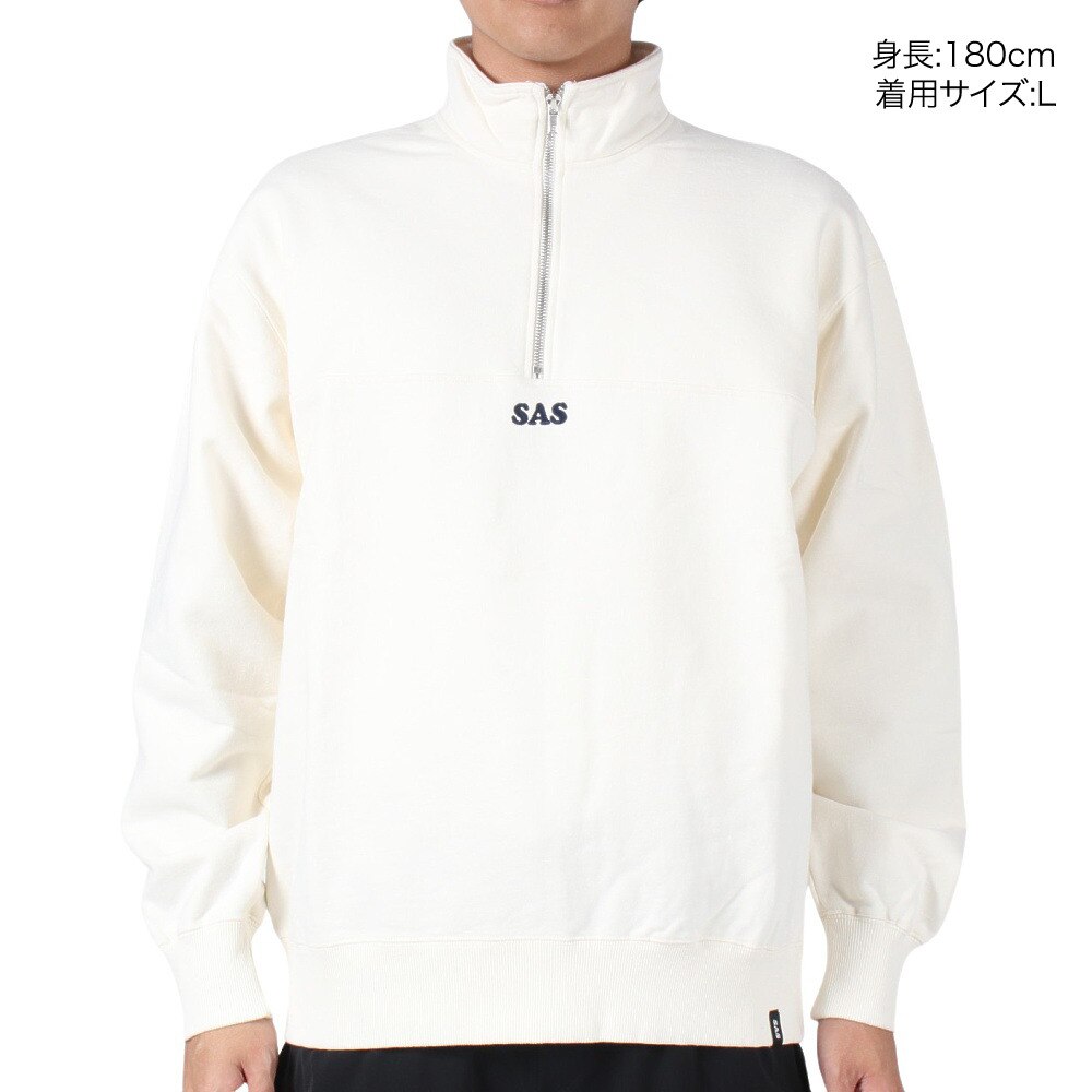 エスエーエス（S.A.S）（メンズ）ヘビー裏起毛ハーフジップ トレーナー SAS2325809-5:OFF