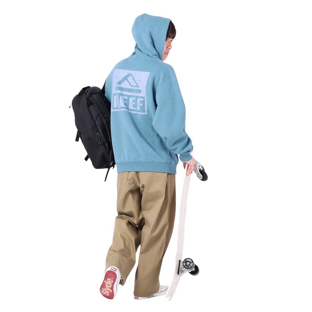 リーフ（REEF）（メンズ）スクエアロゴ フーディー RFPKM2301-B.GRY
