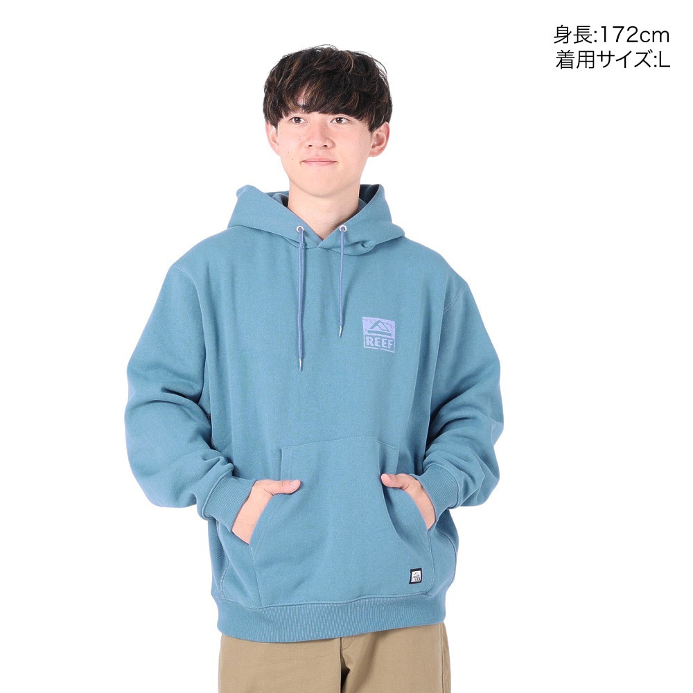 リーフ（REEF）（メンズ）スクエアロゴ フーディー RFPKM2301-B.GRY