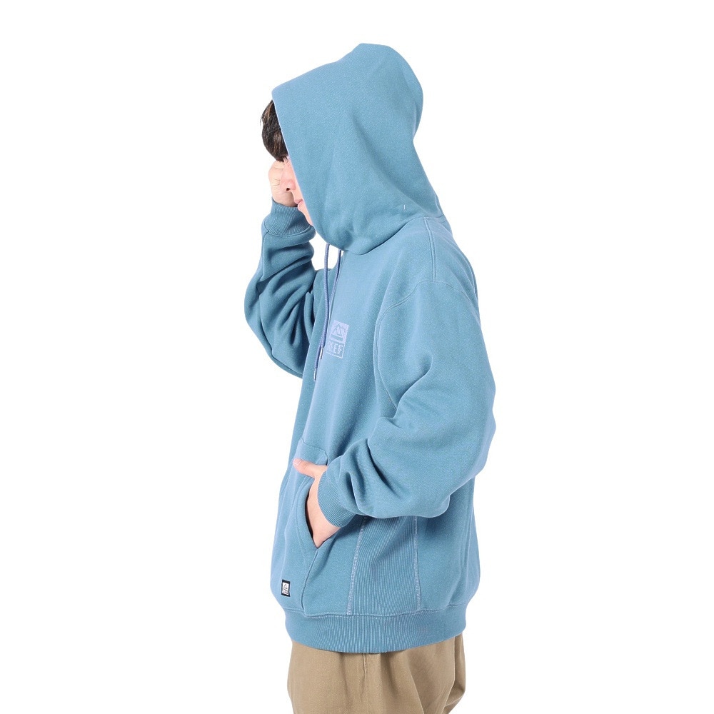 リーフ（REEF）（メンズ）スクエアロゴ フーディー RFPKM2301-B.GRY
