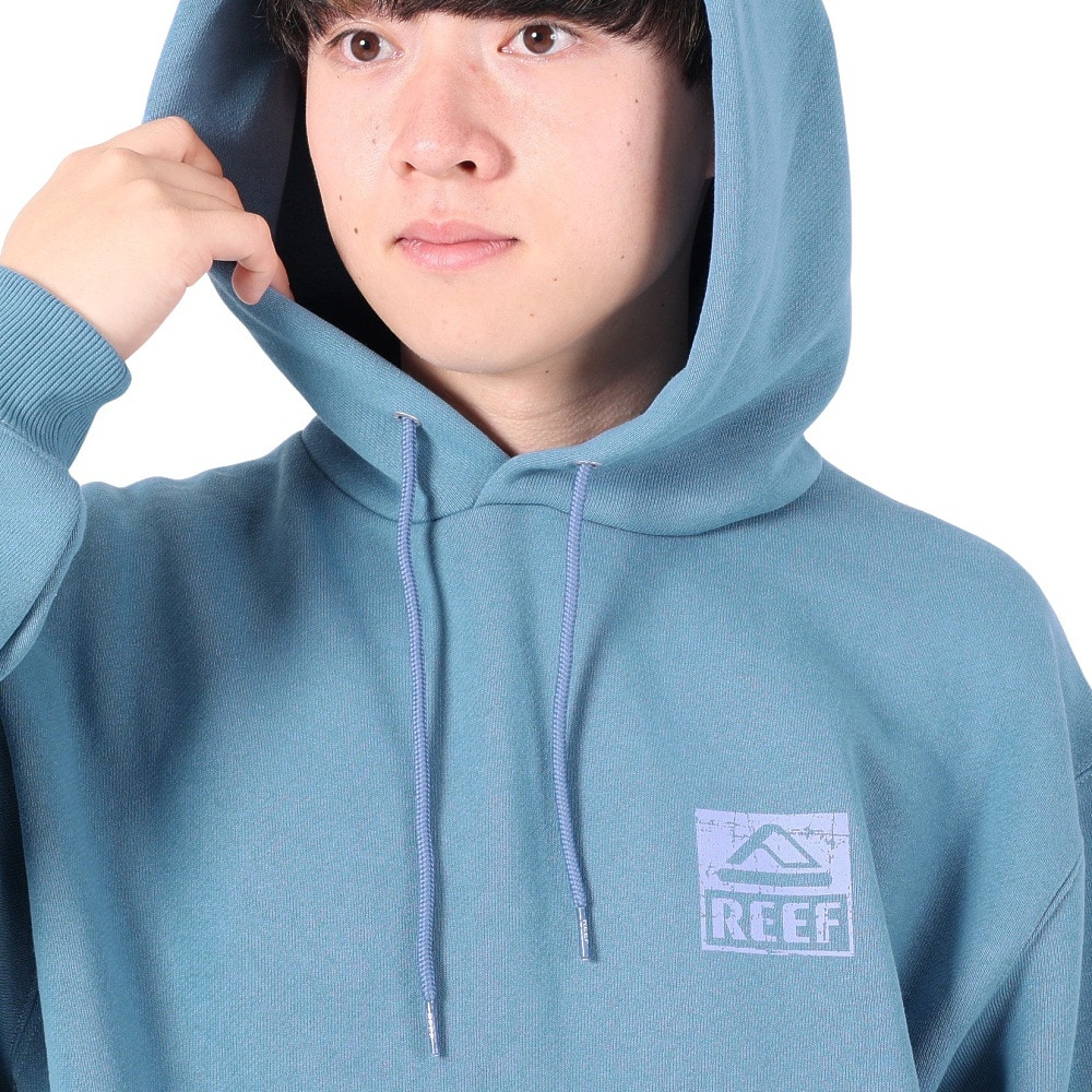 リーフ（REEF）（メンズ）スクエアロゴ フーディー RFPKM2301-B.GRY