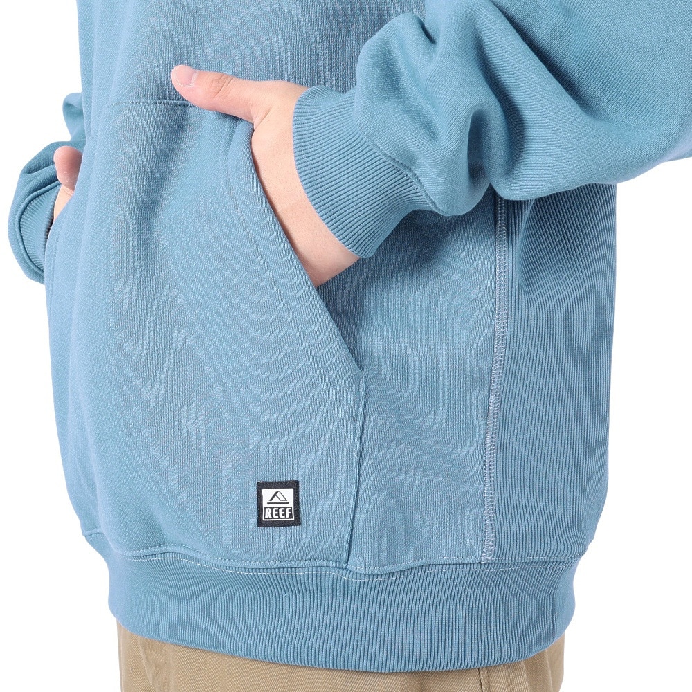 リーフ（REEF）（メンズ）スクエアロゴ フーディー RFPKM2301-B.GRY