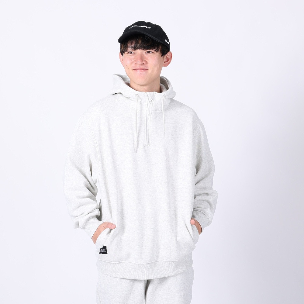 リーフ（REEF）（メンズ）ハーフジップ スウェットフーディー RFPKM2303-H.GRY
