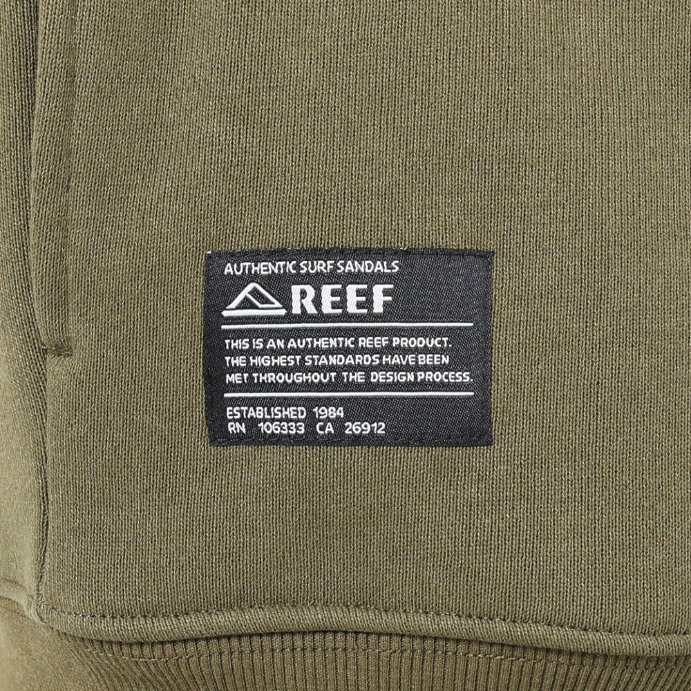 リーフ（REEF）（メンズ）ハーフジップ スウェットフーディー RFPKM2303-OLV