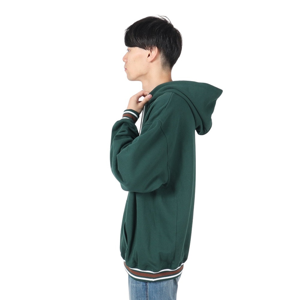 エクストララージ（XLARGE）（メンズ）STRIPED RIB スウェットフーディー 101234012006-GREEN