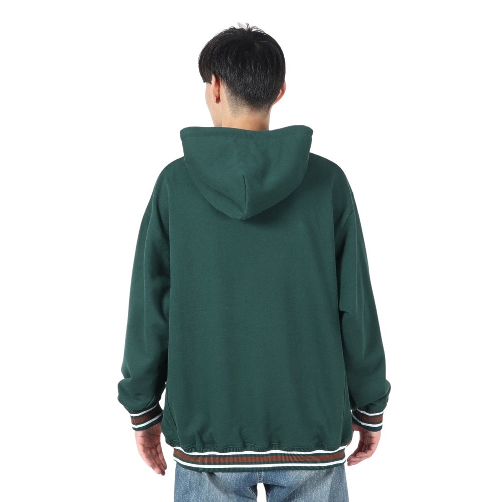 エクストララージ（XLARGE）（メンズ）STRIPED RIB スウェットフーディー 101234012006-GREEN