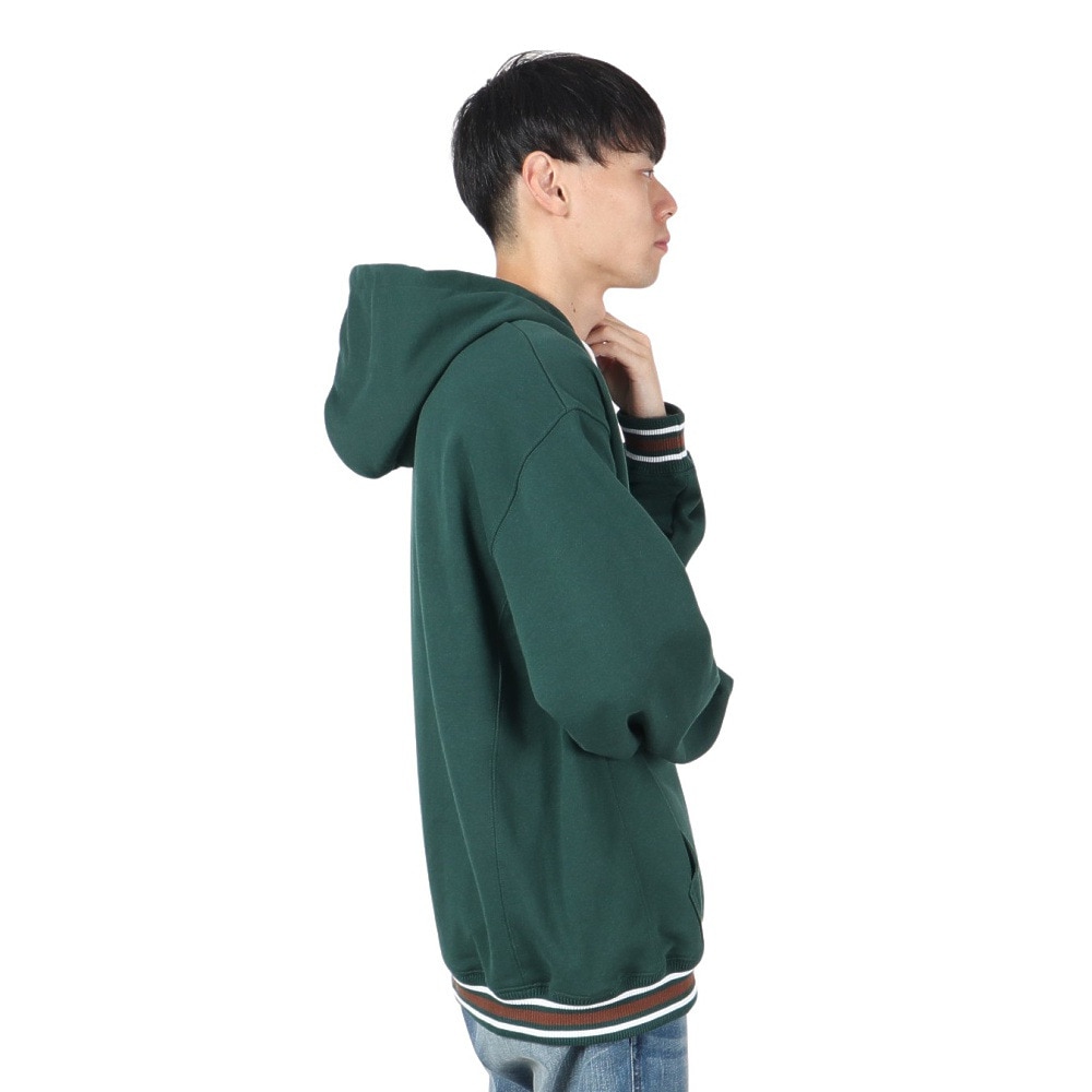 エクストララージ（XLARGE）（メンズ）STRIPED RIB スウェットフーディー 101234012006-GREEN