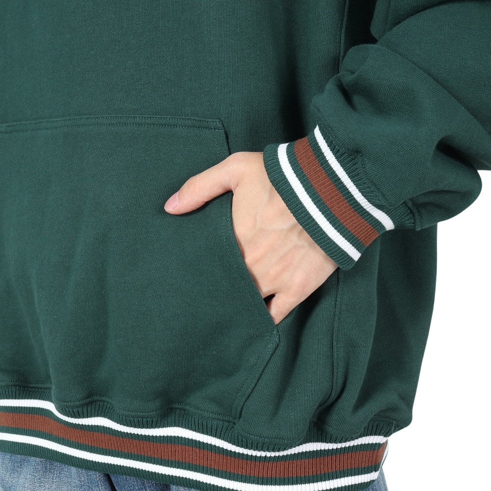 エクストララージ（XLARGE）（メンズ）STRIPED RIB スウェットフーディー 101234012006-GREEN
