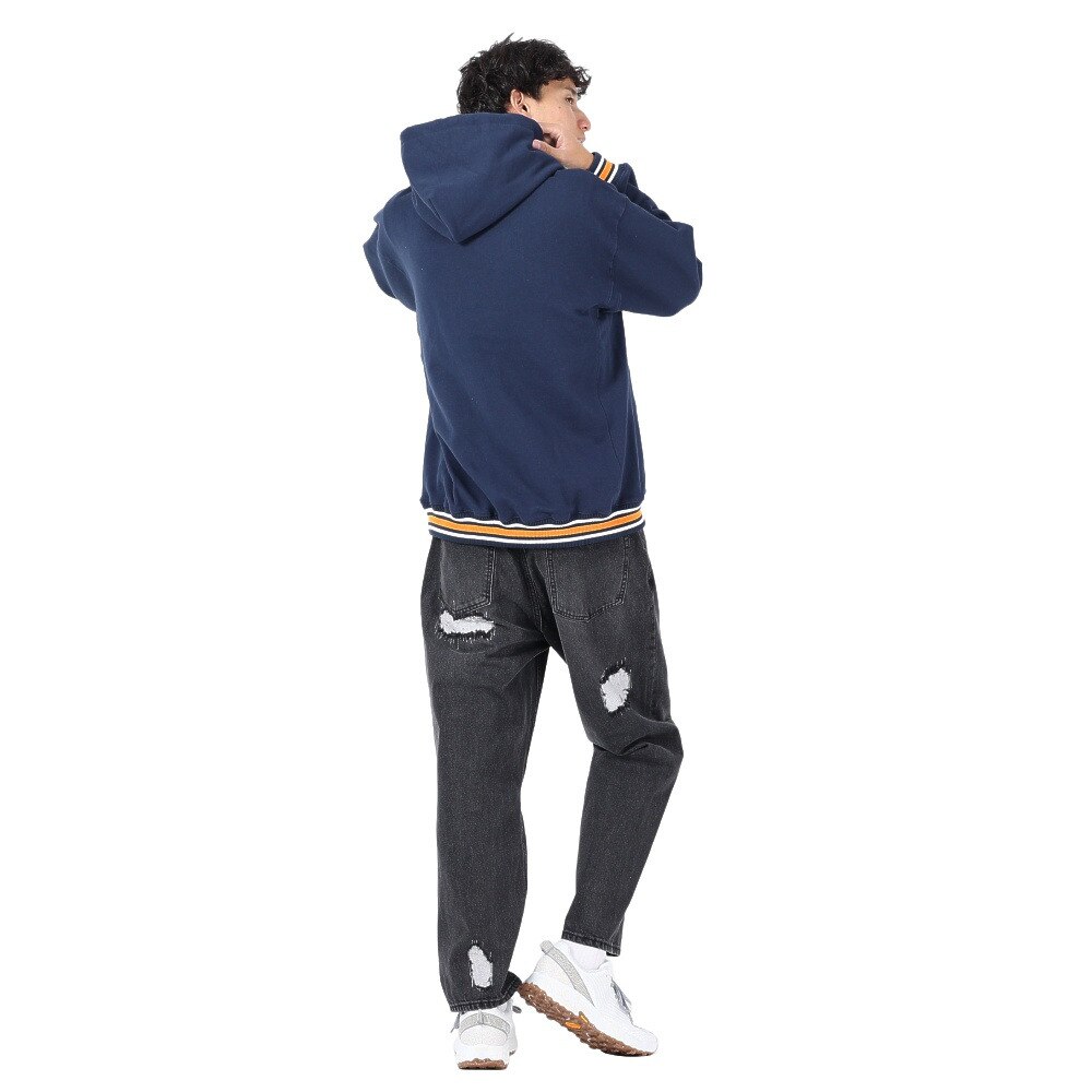 エクストララージ（XLARGE）（メンズ）STRIPED RIB スウェットフーディー 101234012006-NAVY