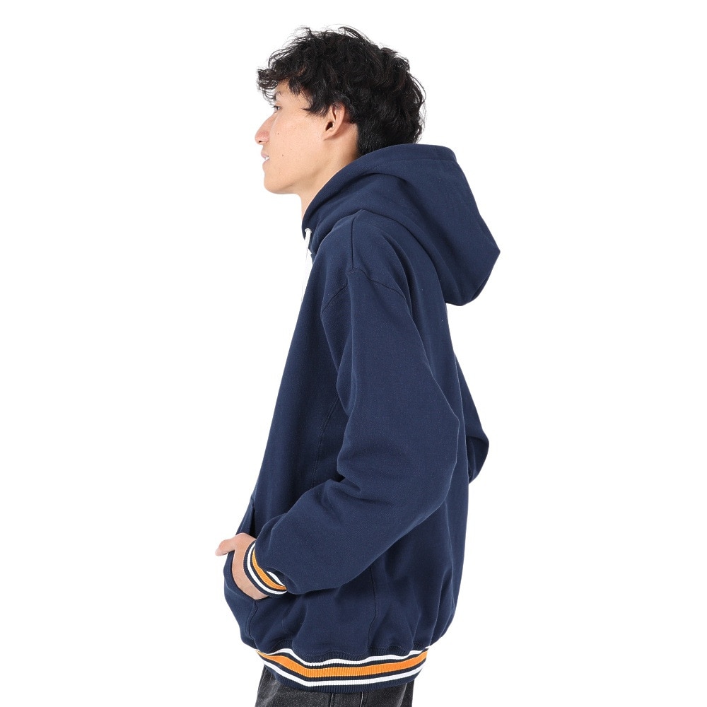 エクストララージ（XLARGE）（メンズ）STRIPED RIB スウェットフーディー 101234012006-NAVY