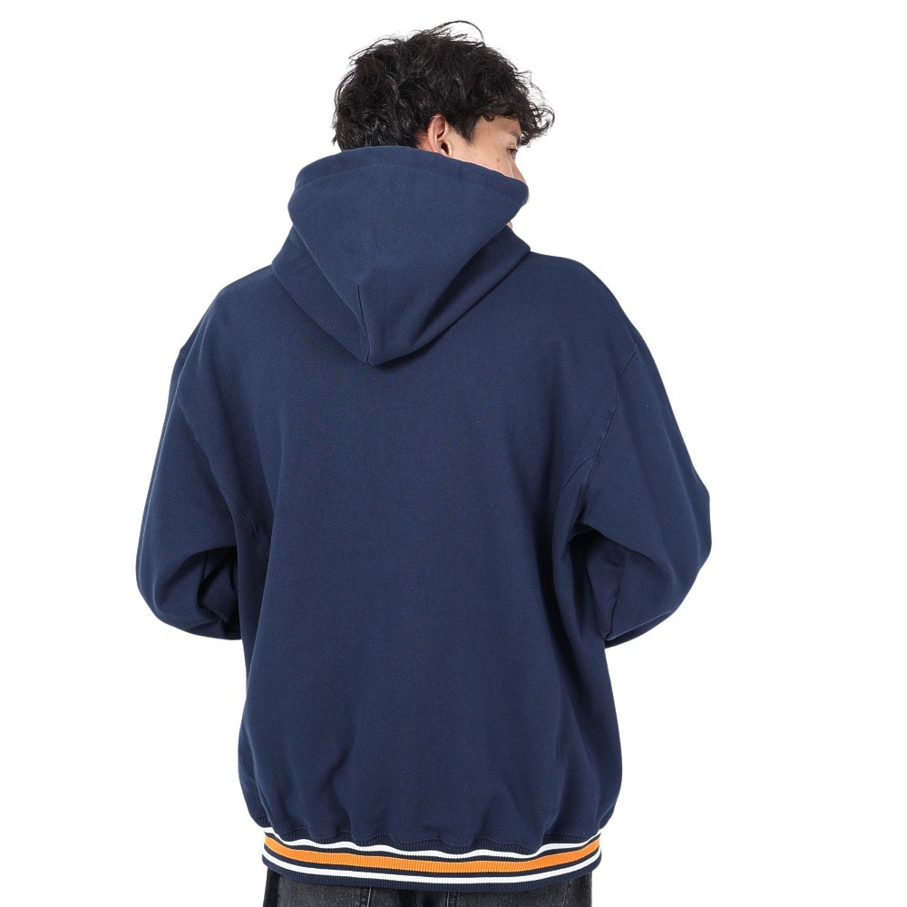 エクストララージ（XLARGE）（メンズ）STRIPED RIB スウェットフーディー 101234012006-NAVY