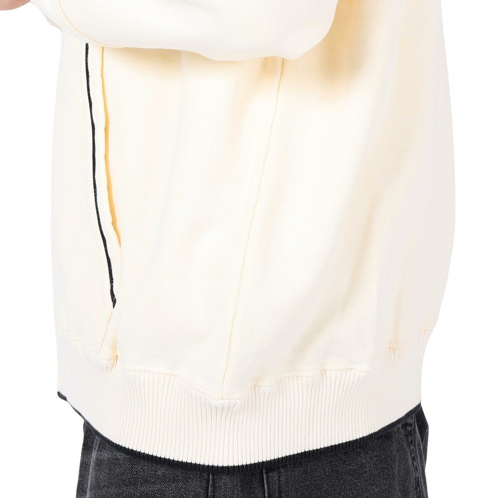 エクストララージ（メンズ）PIPING ZIP UP HOODED スウェットシャツ 101234012008-WHITE