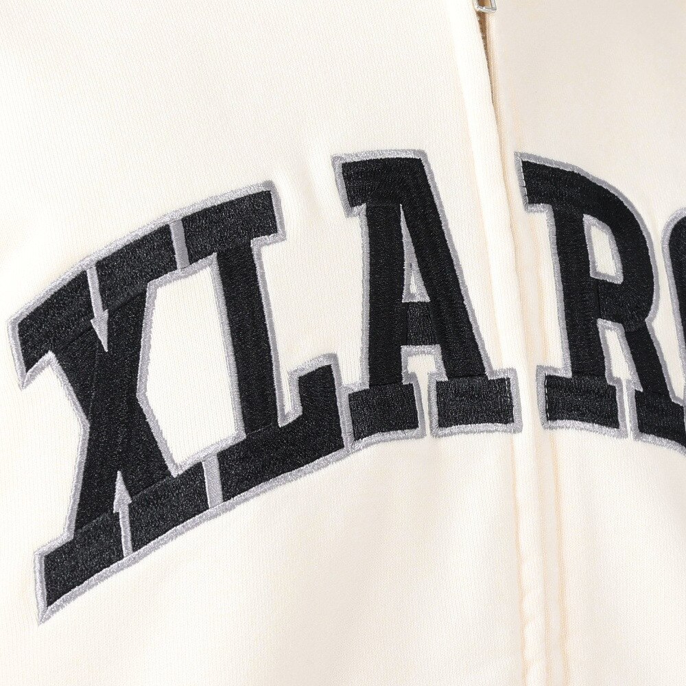 エクストララージ（メンズ）PIPING ZIP UP HOODED スウェットシャツ 101234012008-WHITE