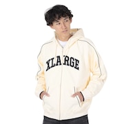 エクストララージ（XLARGE）（メンズ）PIPING ZIP UP HOODED スウェットシャツ 101234012008-WHITE