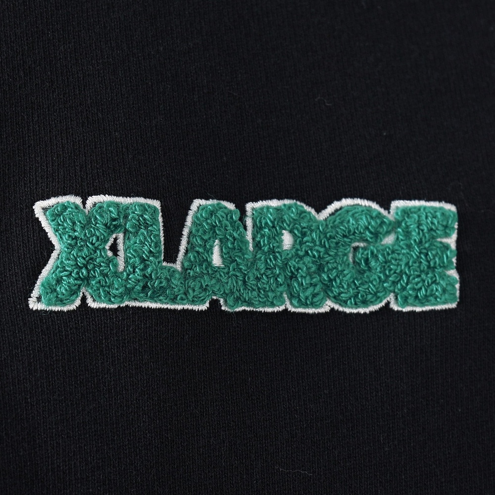 エクストララージ（XLARGE）（メンズ）CHENILLE スタンダード ロゴ スウェットフーディー 101234012009-BLACK