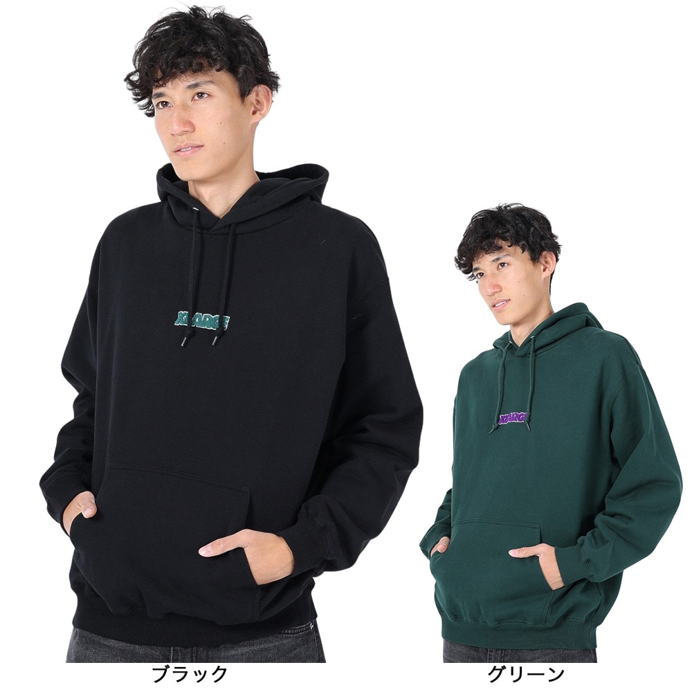エクストララージ（XLARGE）（メンズ）CHENILLE スタンダード ロゴ スウェットフーディー 101234012009-BLACK