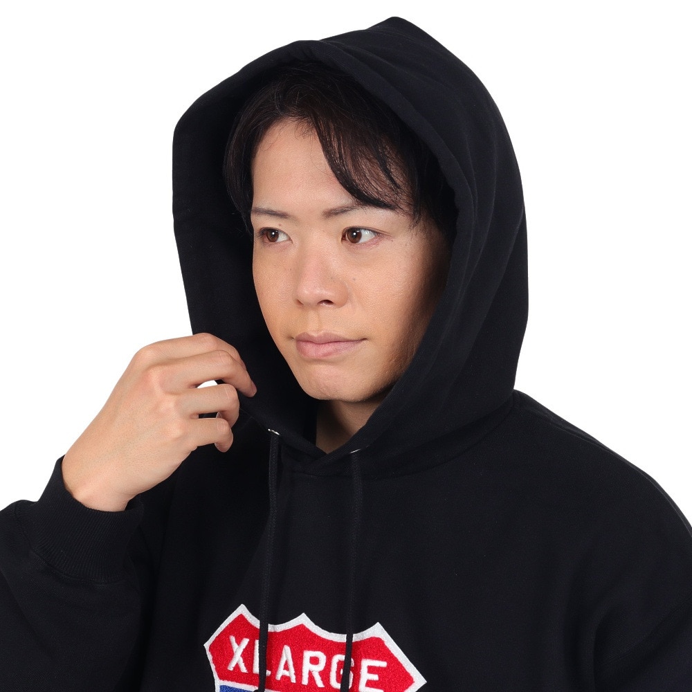 エクストララージ（XLARGE）（メンズ）XL 91 フーデッド スウェットシャツ 101234012023-BLACK