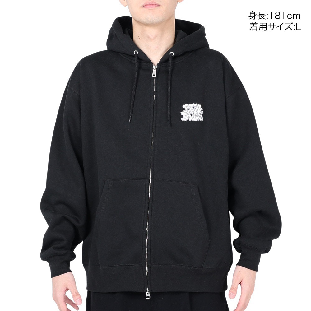 ベンデイビス（BEN DAVIS）（メンズ）スロー アップ フルジップ スウェットフーディー 24380012-01BLK