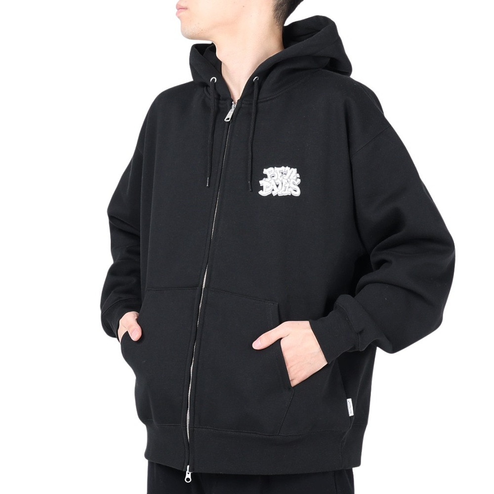 ベンデイビス（BEN DAVIS）（メンズ）スロー アップ フルジップ スウェットフーディー 24380012-01BLK