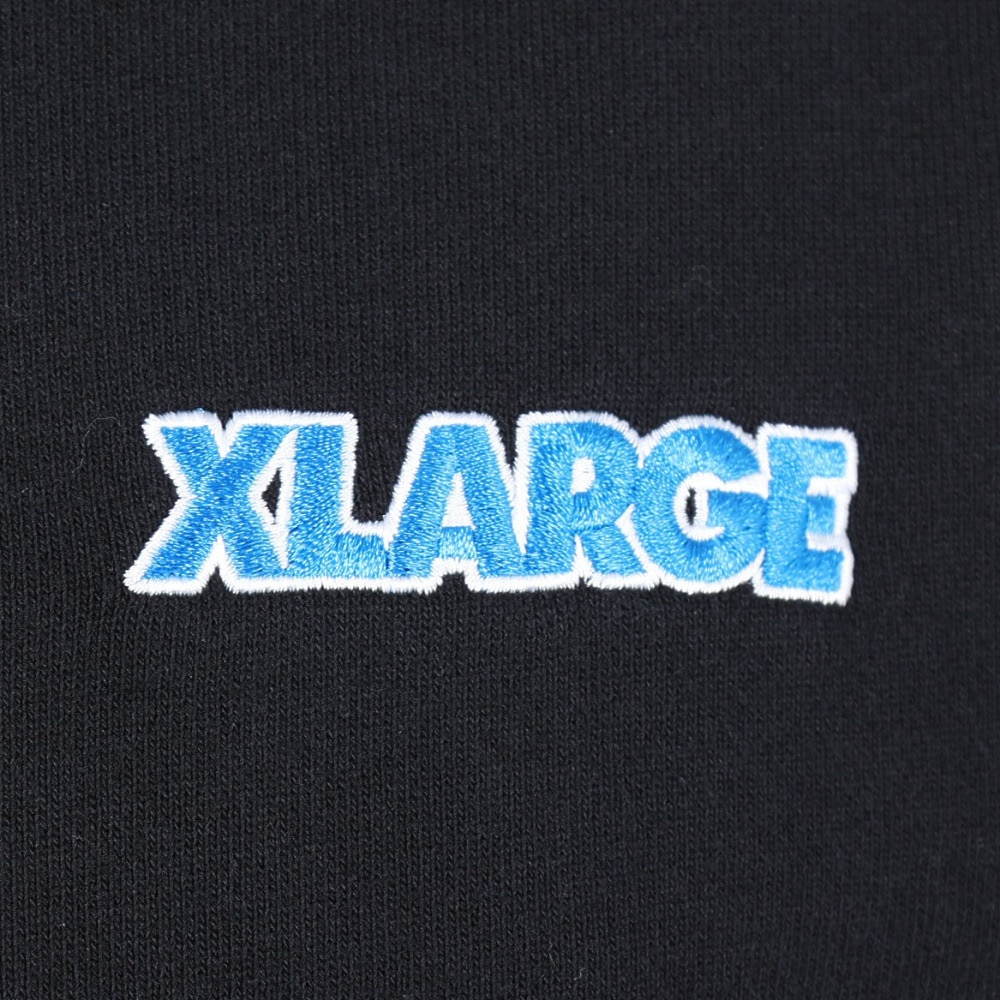 エクストララージ（XLARGE）（メンズ）スタンダードロゴ ジップフーデッドスウェットシャツ 101241012001-BLACK