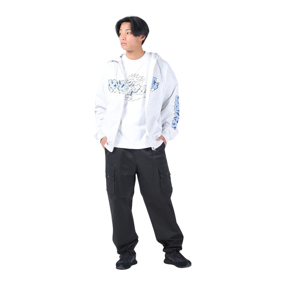 エクストララージ（XLARGE）（メンズ）グラフィック ジップアップ フーデ スウェットシャツ 101241012015-ASH