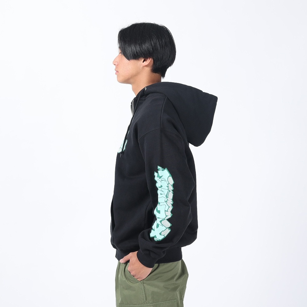エクストララージ（XLARGE）（メンズ）GRAFFITI ジップアップフーディ スウェットシャツ 101241012015-BLACK