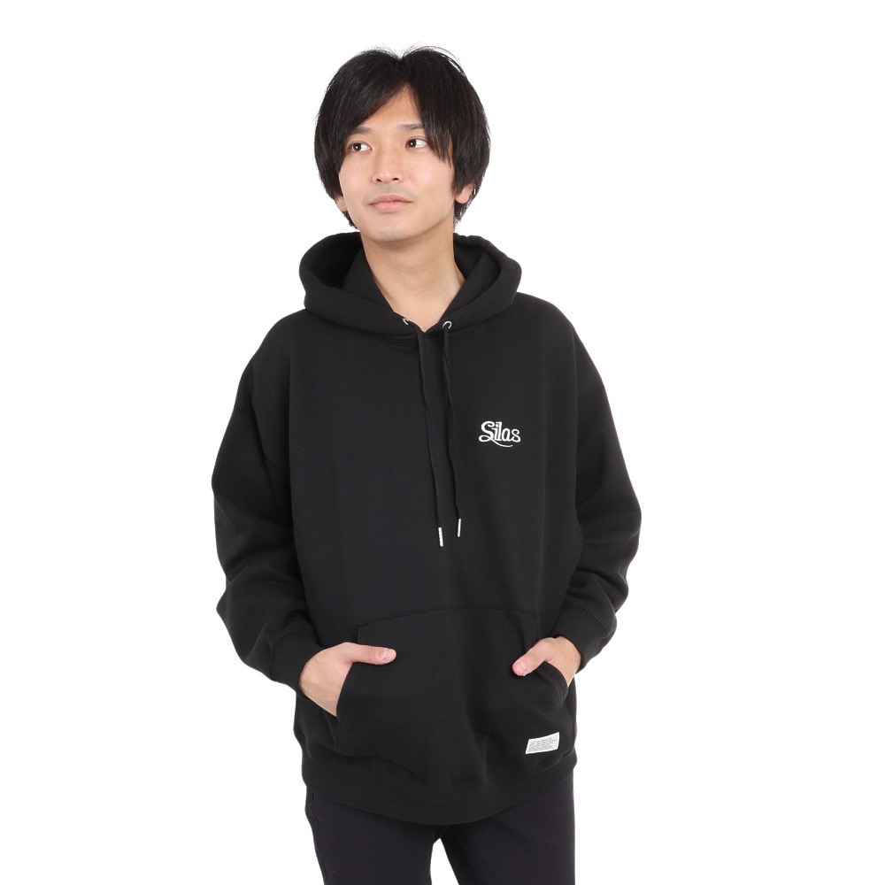サイラス（SILAS）（メンズ）スクリプト ベーシック ワイド フーディー 110233012009-BLACK