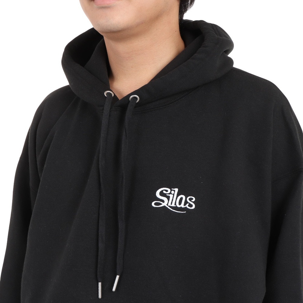 サイラス（SILAS）（メンズ）スクリプト ベーシック ワイド フーディー 110233012009-BLACK