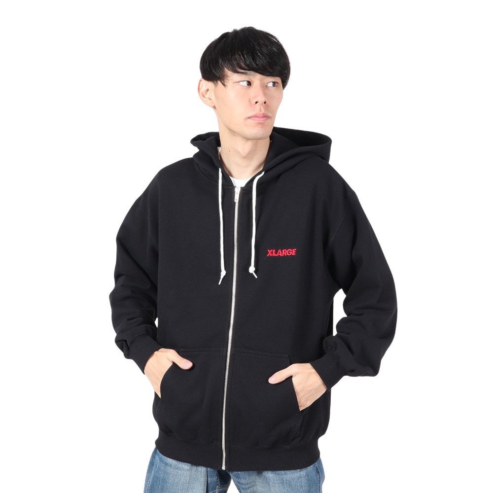 XLARGE フード付きジャケット 黒（XLARGE】DICE HOODED WORK JACKET 