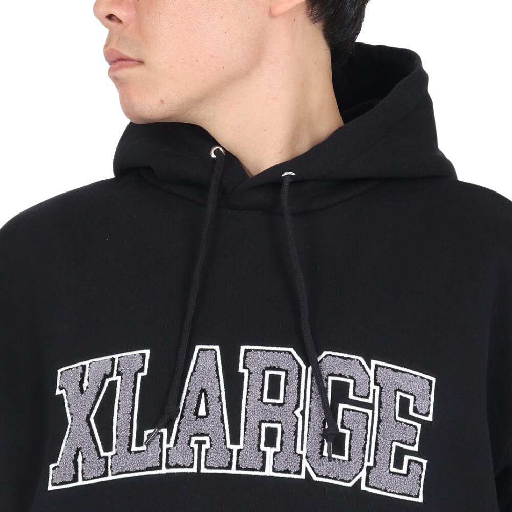 エクストララージ（XLARGE）（メンズ）ARCH ロゴ フーディー スウェットシャツ 101243012011-BLACK