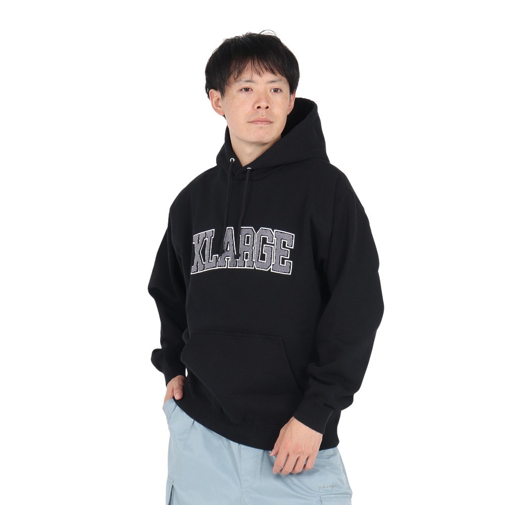 エクストララージ（XLARGE）（メンズ）ARCH ロゴ フーディー スウェットシャツ 101243012011-BLACK