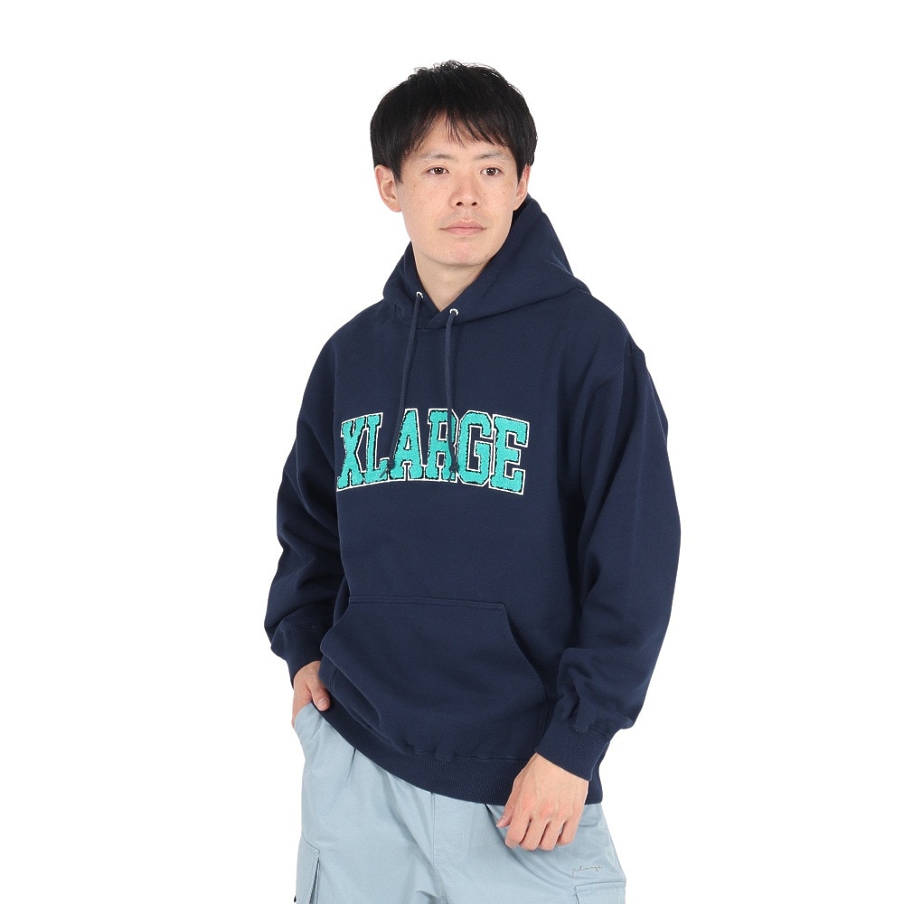 エクストララージ（XLARGE）（メンズ）ARCH ロゴ フーディー スウェットシャツ 101243012011-NAVY