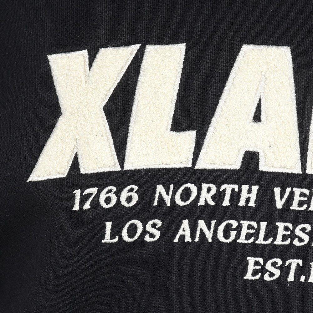 エクストララージ（XLARGE）（メンズ）CHENILLE ロゴ クルーネック スウェットシャツ 101243012016-BLACK