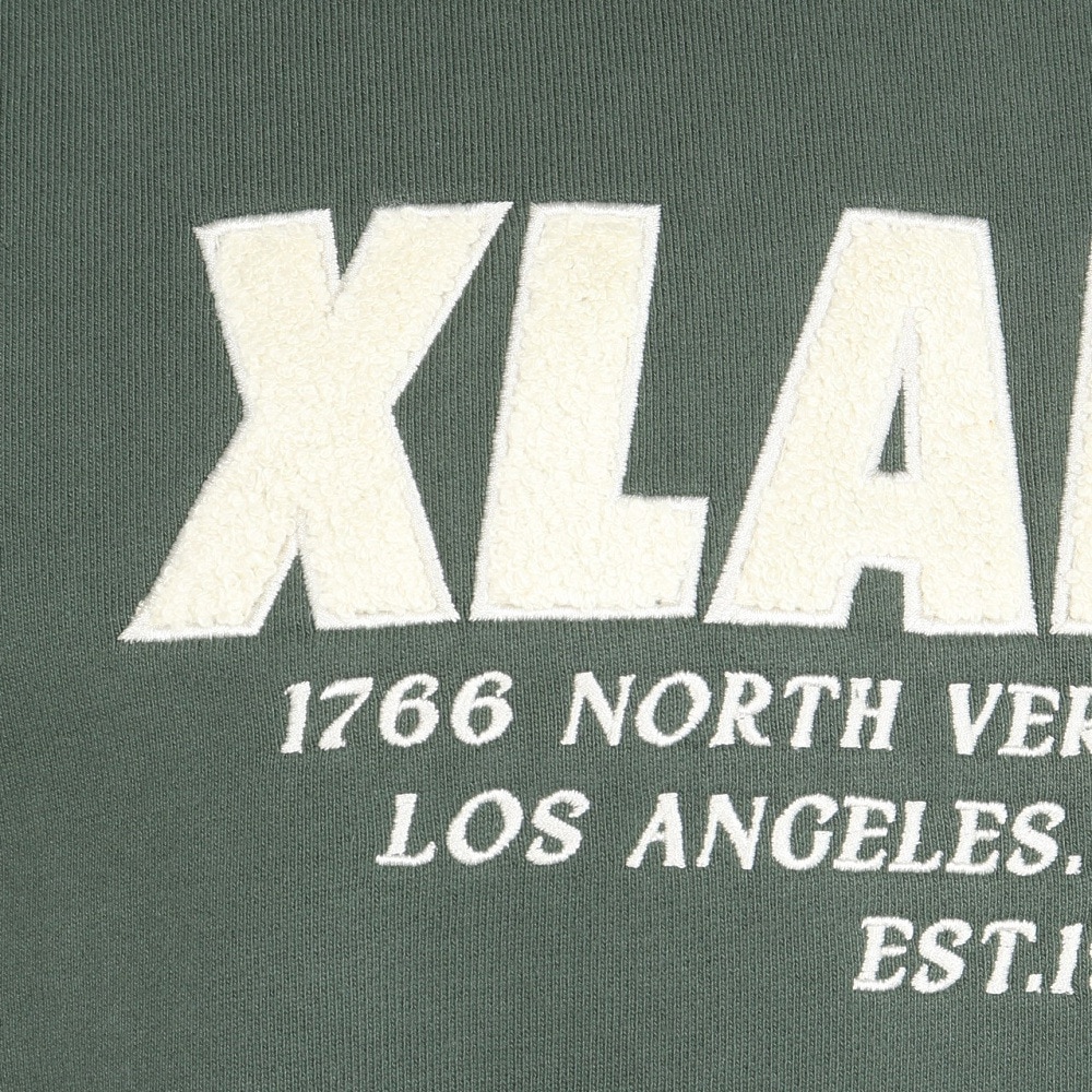 エクストララージ（XLARGE）（メンズ）CHENILLE ロゴ クルーネック スウェットシャツ 101243012016-GREEN