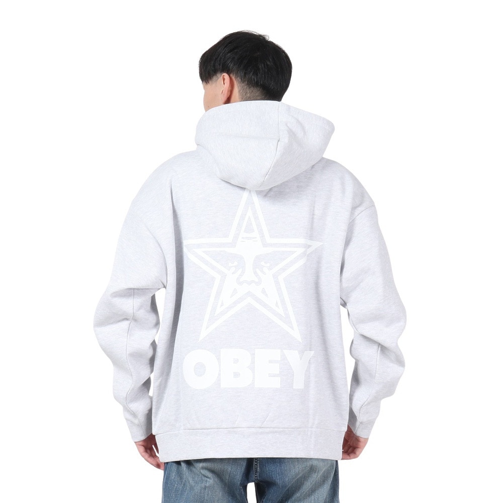 オベイ（OBEY）（メンズ）BOLD STAR EXTRA HEAVY フーディ112470224AGRY