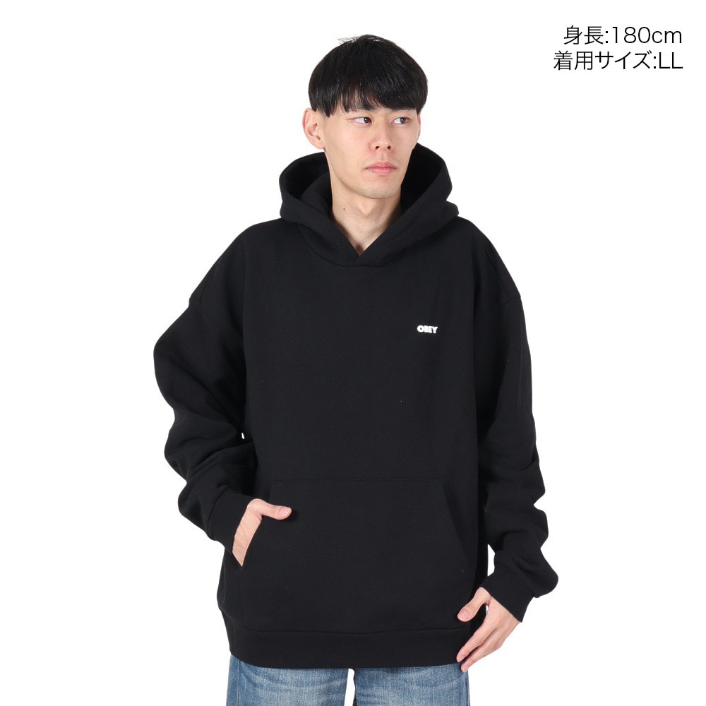 オベイ（OBEY）（メンズ）BOLD STAR EXTRA HEAVY フーディ 112470224BLK