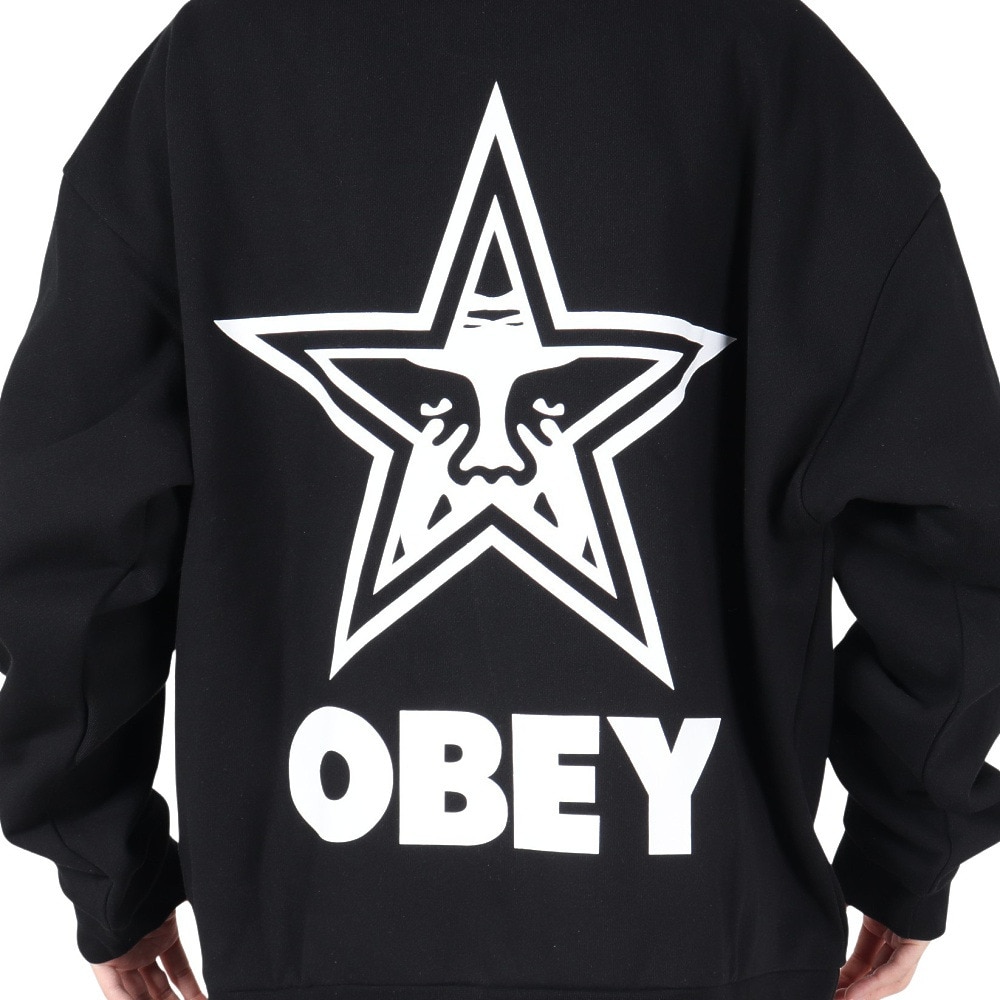 オベイ（OBEY）（メンズ）BOLD STAR EXTRA HEAVY フーディ 112470224BLK