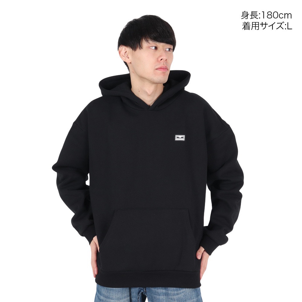 オベイ（OBEY）（メンズ）SERVICES EXTRA HEAVY フーディー 112470238BLK