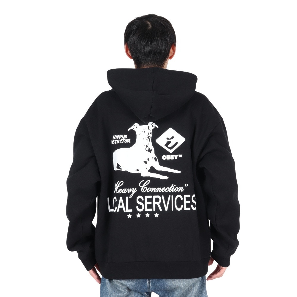オベイ（OBEY）（メンズ）SERVICES EXTRA HEAVY フーディー 112470238BLK