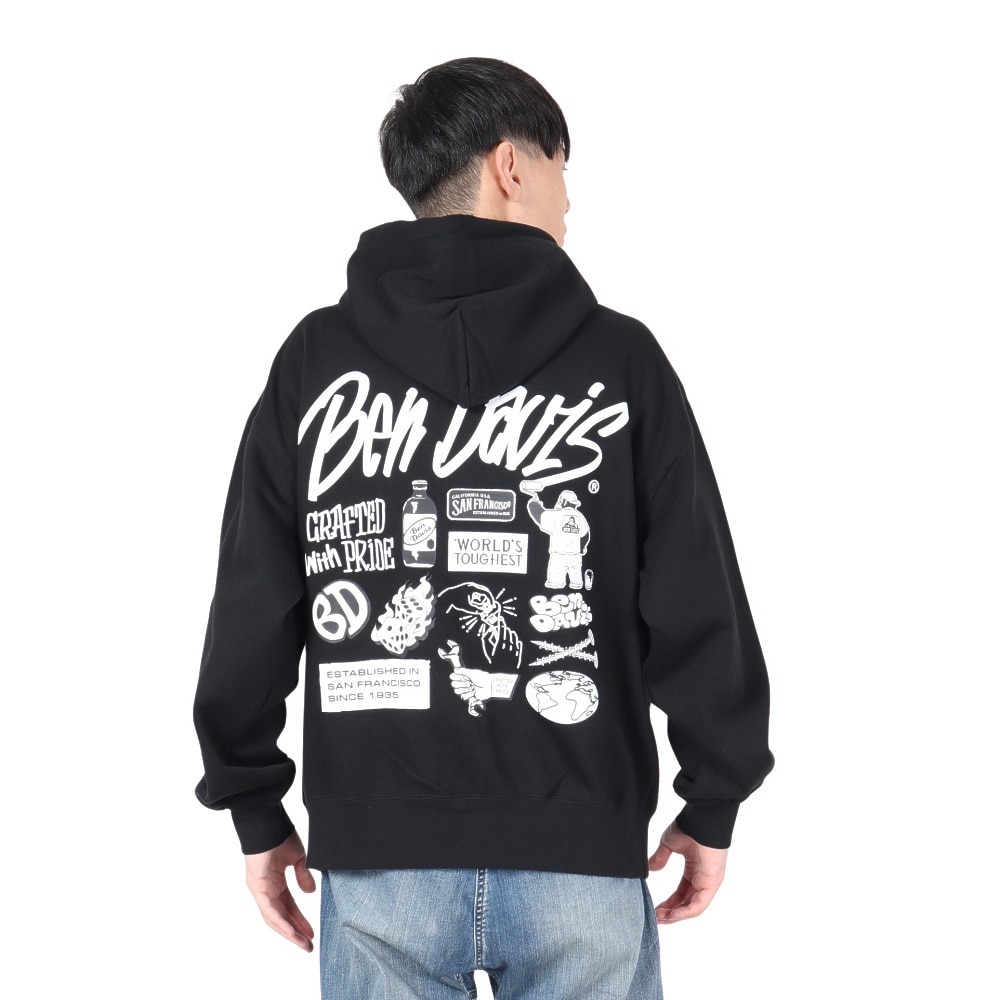 ベンデイビス（BEN DAVIS）（メンズ）セレクションジップパーカー 24780052-BLK