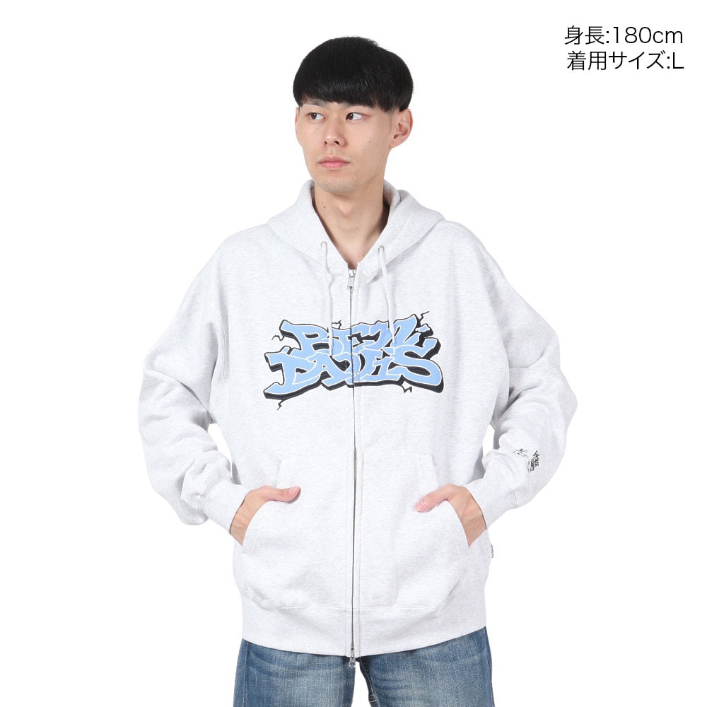 ベンデイビス（BEN DAVIS）（メンズ）グラフィティ ジップパーカー 24780063-OWHT