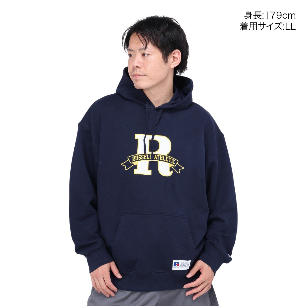 ラッセル（RUSSELL）（メンズ）カレッジR ロゴ フーディ RBM24F0020 NVY