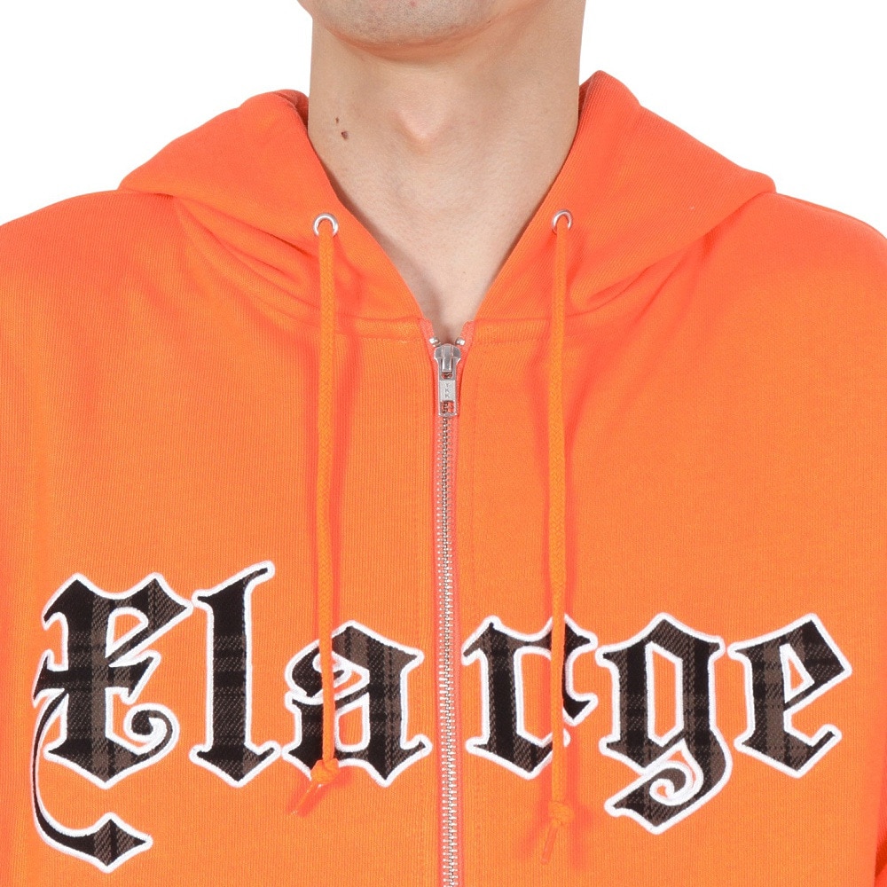 エクストララージ（XLARGE）（メンズ）PATCHED ロゴ ジップアップ フーディー スウェットシャツ 101244012001-ORANGE