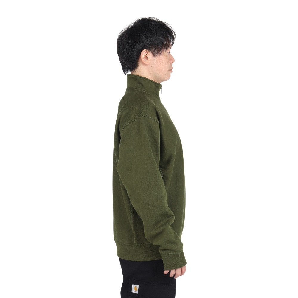 カーハート（CARHARTT）（メンズ）ハーフジップ アメリカン スクリプト スウェットシャツ I0270142BRXX24FW
