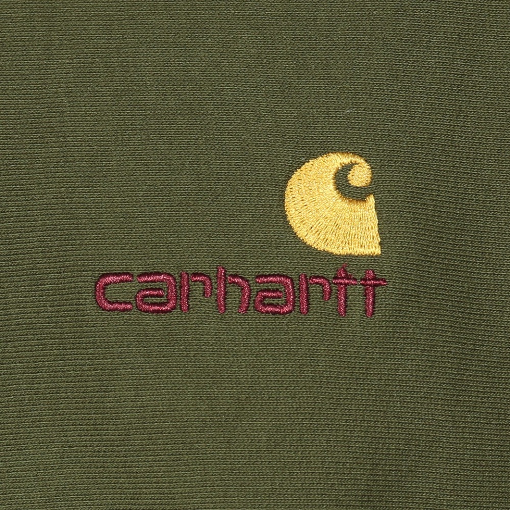 カーハート（CARHARTT）（メンズ）ハーフジップ アメリカン スクリプト スウェットシャツ I0270142BRXX24FW