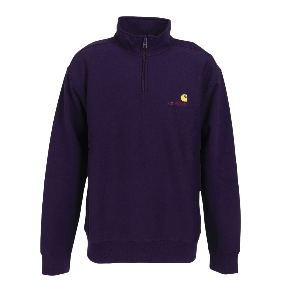 カーハート（CARHARTT）（メンズ）ハーフジップ アメリカンスクリプト スウェットシャツ I0270142BZXX24FW