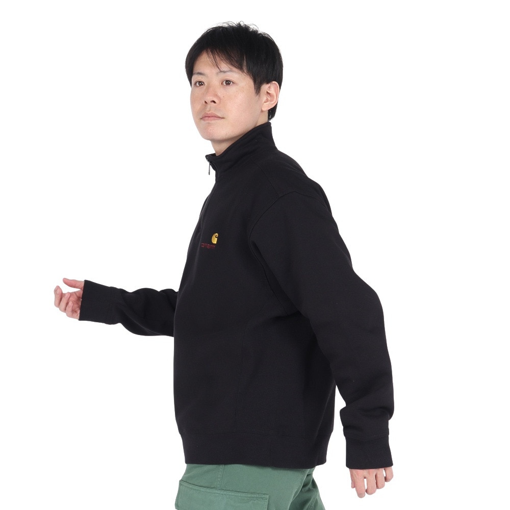 カーハート（CARHARTT）（メンズ）ハーフジップ アメリカンスクリプト スウェットシャツ I02701489XX24FW