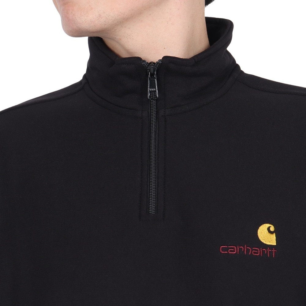 カーハート（CARHARTT）（メンズ）ハーフジップ アメリカンスクリプト スウェットシャツ I02701489XX24FW