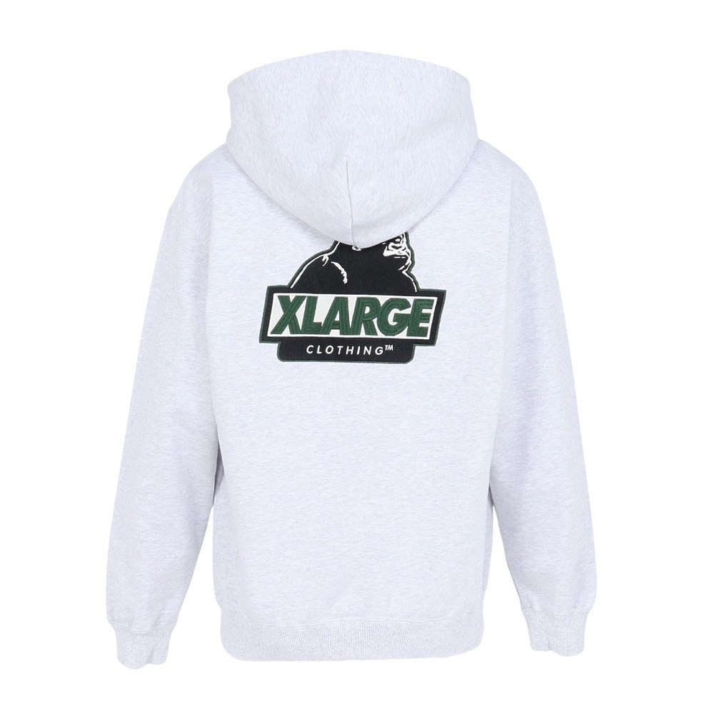 エクストララージ（XLARGE）（メンズ）SLANTED OG ジップ フーデッド スウェットシャツ 101253012004-ASH