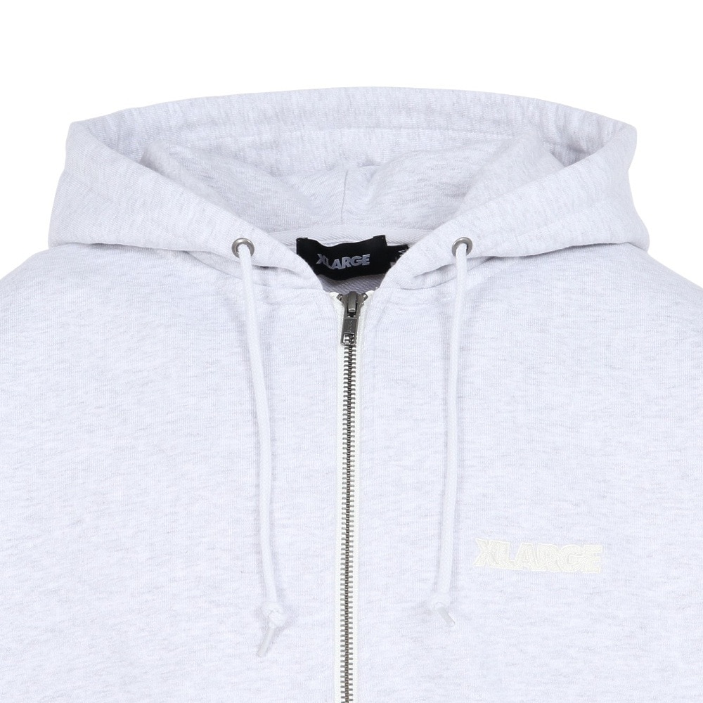 エクストララージ（XLARGE）（メンズ）SLANTED OG ジップ フーデッド スウェットシャツ 101253012004-ASH